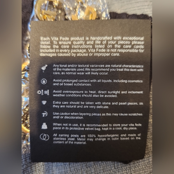 Vita Fede Cassio Earrings Gold Tone Modular Linked Hoops MSRP $388 NWT - Picture 6 of 13